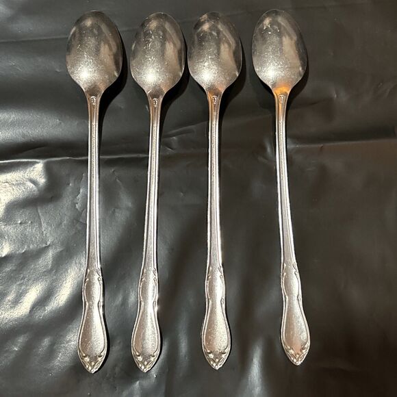 Oneida HOMESTEAD Stainless Simeon L & George H Rogers LTD 4 Iced Tea Spoons - Picture 4 of 7